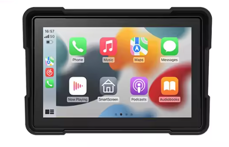 Pantalla Inteligente SmartScreen HD Impermeable: Apple CarPlay y Android Auto para Moto y Carro